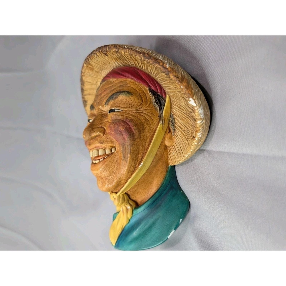 Vintage Bossons Coolie ChalkWare‎ Wall Mask (1963) Made In England - Picture 5 of 13